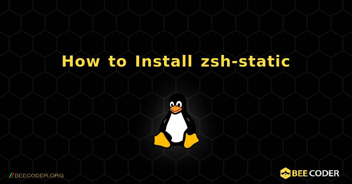 How to Install zsh-static . Linux