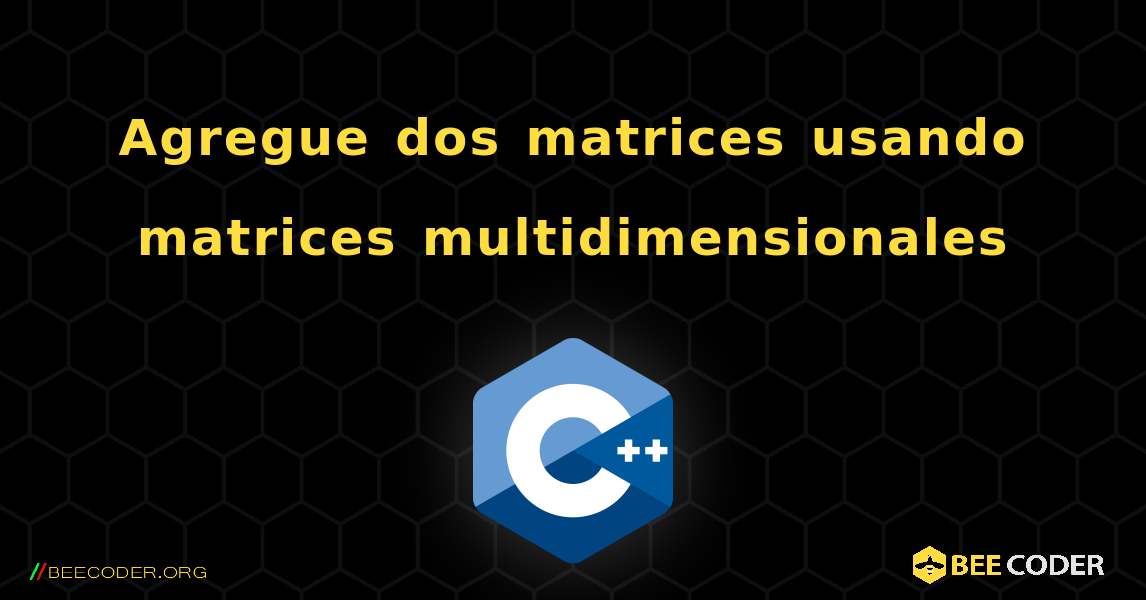 Agregue dos matrices usando matrices multidimensionales. C++