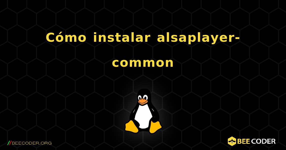 Cómo instalar alsaplayer-common . Linux
