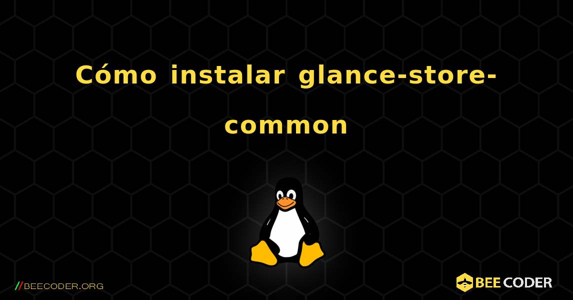 Cómo instalar glance-store-common . Linux