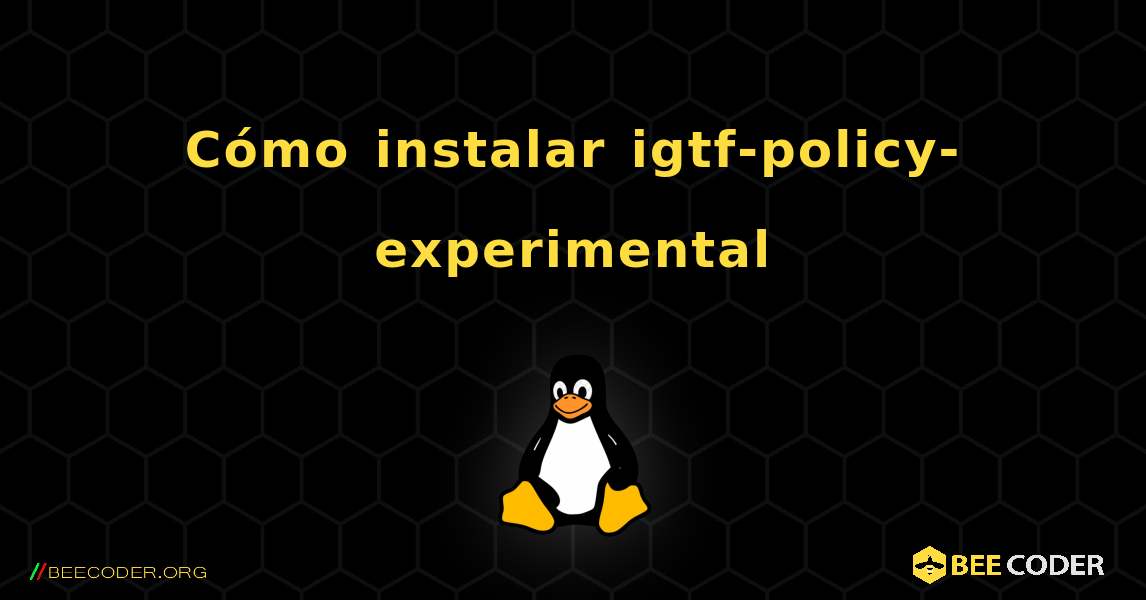 Cómo instalar igtf-policy-experimental . Linux