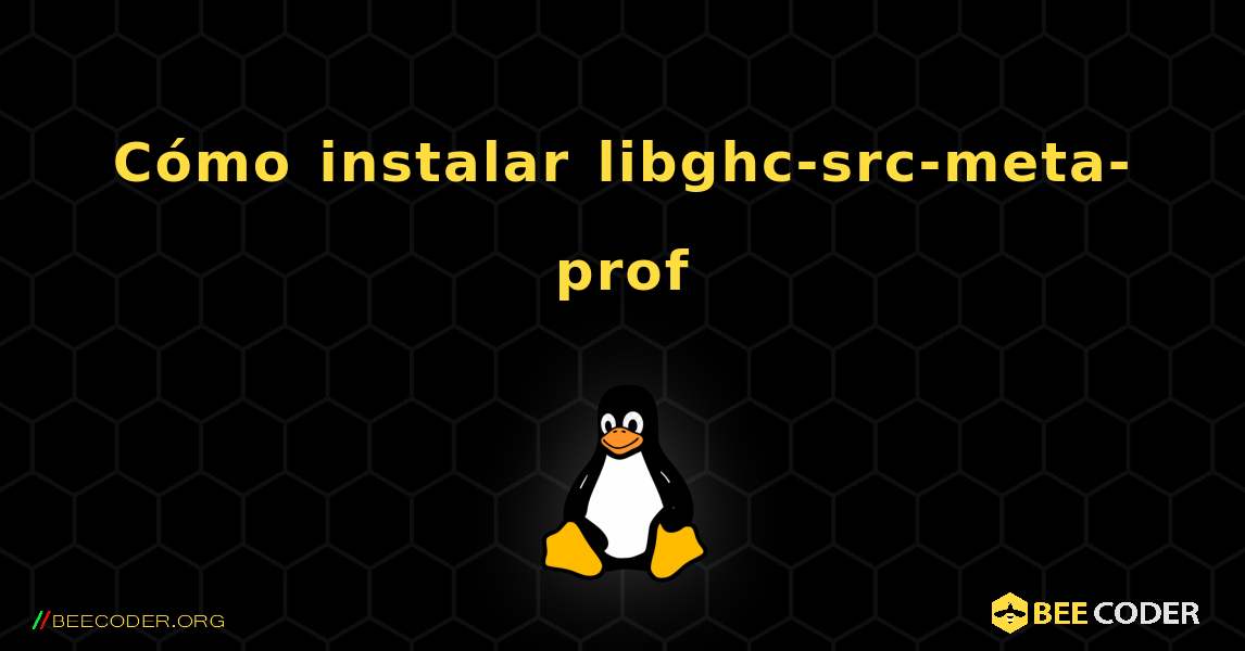 Cómo instalar libghc-src-meta-prof . Linux