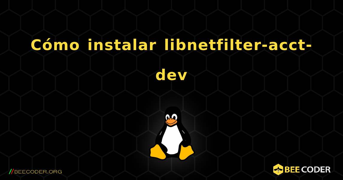 Cómo instalar libnetfilter-acct-dev . Linux