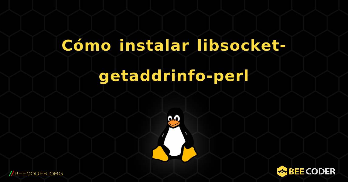 Cómo instalar libsocket-getaddrinfo-perl . Linux