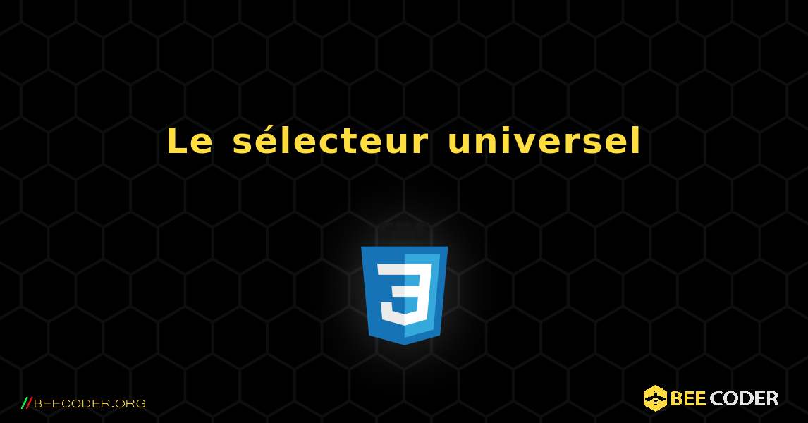 Le sélecteur universel. CSS