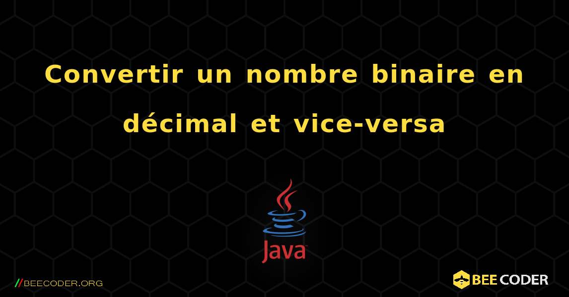 Convertir un nombre binaire en décimal et vice-versa. Java