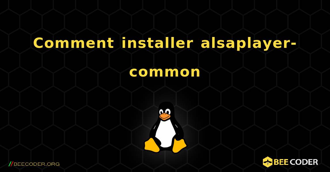 Comment installer alsaplayer-common . Linux