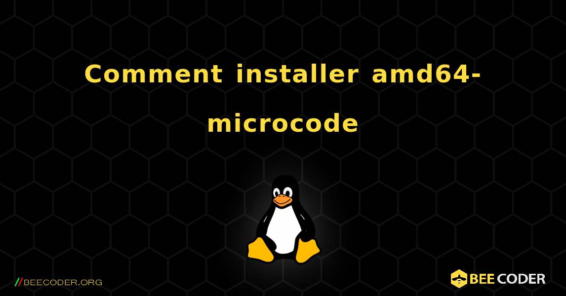 Comment installer amd64-microcode . Linux