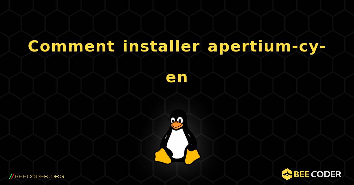 Comment installer apertium-cy-en . Linux