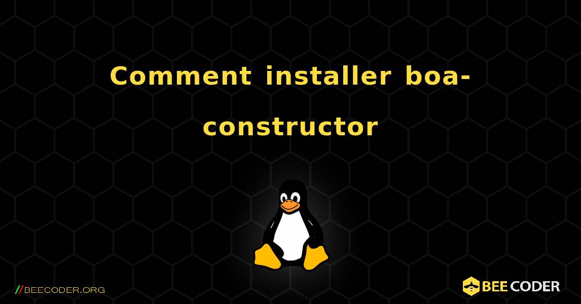 Comment installer boa-constructor . Linux