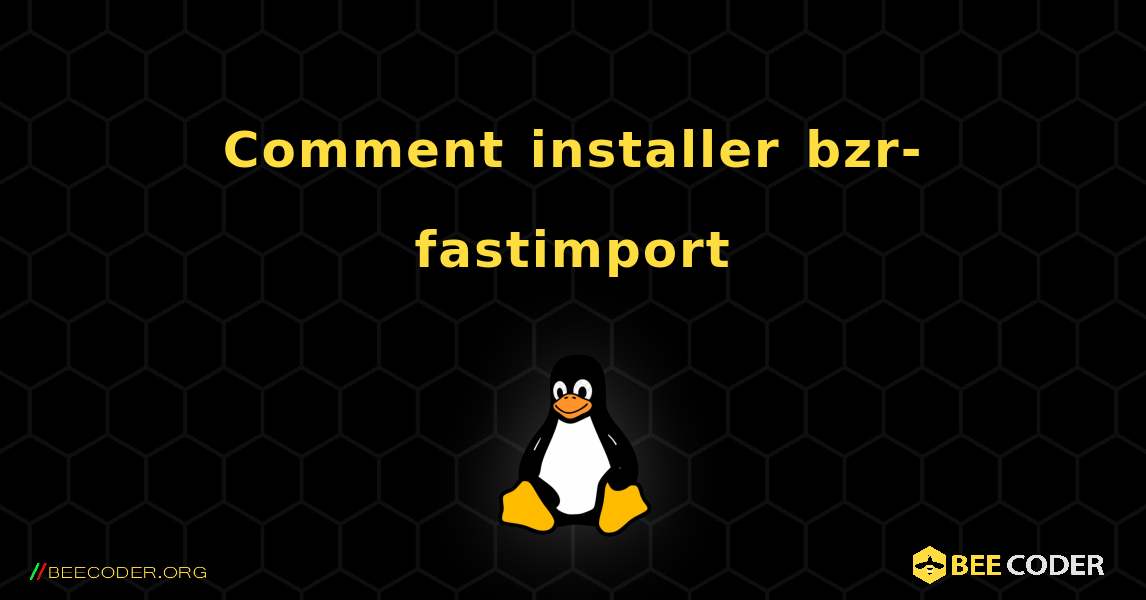 Comment installer bzr-fastimport . Linux