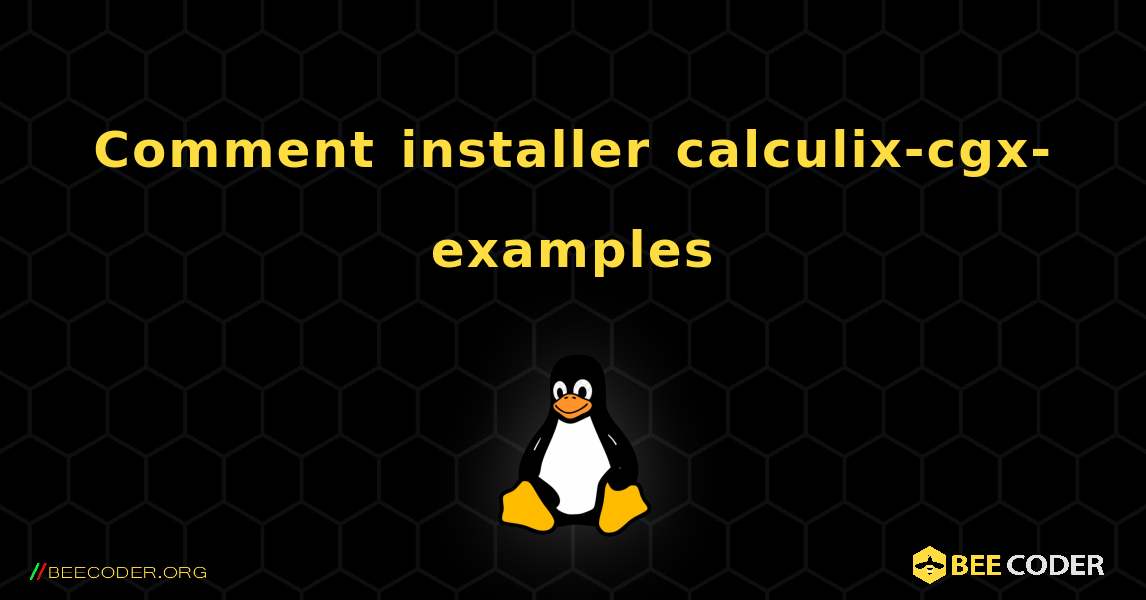 Comment installer calculix-cgx-examples . Linux
