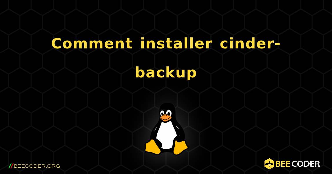 Comment installer cinder-backup . Linux