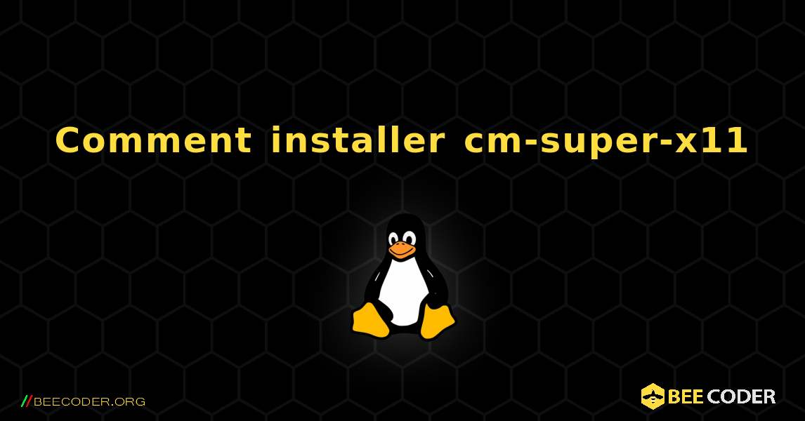 Comment installer cm-super-x11 . Linux