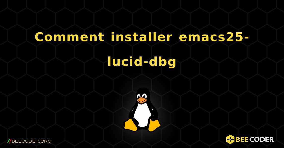 Comment installer emacs25-lucid-dbg . Linux