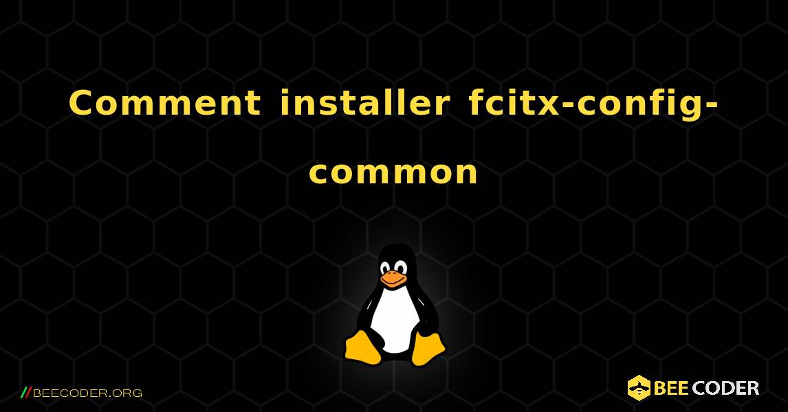 Comment installer fcitx-config-common . Linux