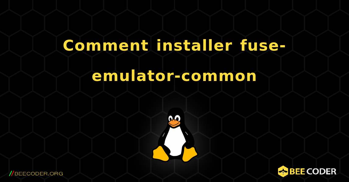 Comment installer fuse-emulator-common . Linux
