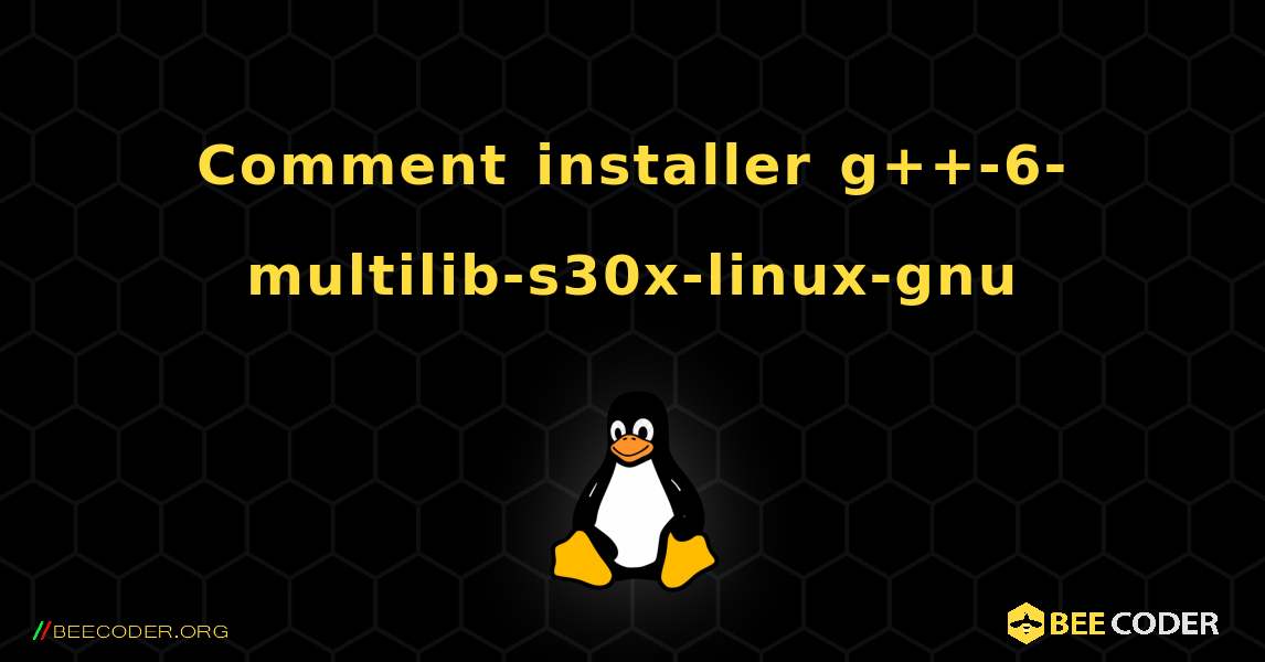 Comment installer g++-6-multilib-s30x-linux-gnu . Linux