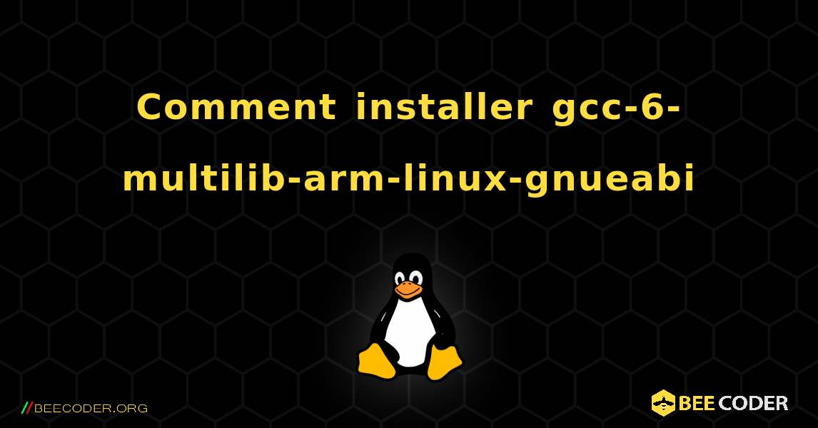 Comment installer gcc-6-multilib-arm-linux-gnueabi . Linux