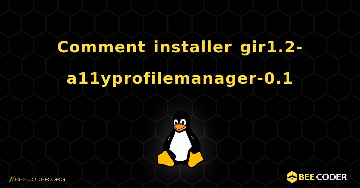 Comment installer gir1.2-a11yprofilemanager-0.1 . Linux