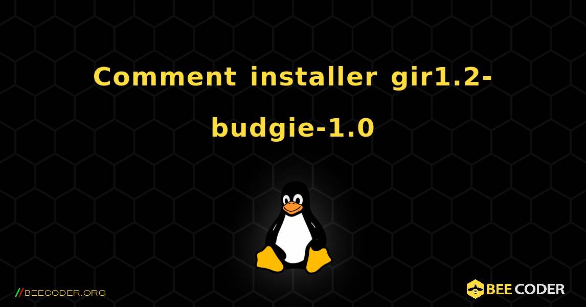 Comment installer gir1.2-budgie-1.0 . Linux