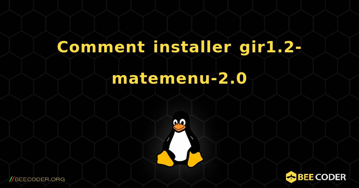 Comment installer gir1.2-matemenu-2.0 . Linux