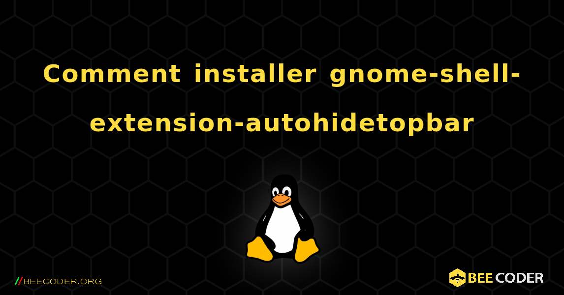 Comment installer gnome-shell-extension-autohidetopbar . Linux