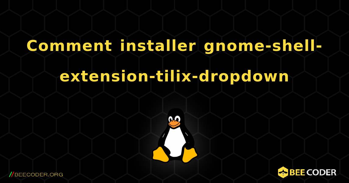 Comment installer gnome-shell-extension-tilix-dropdown . Linux