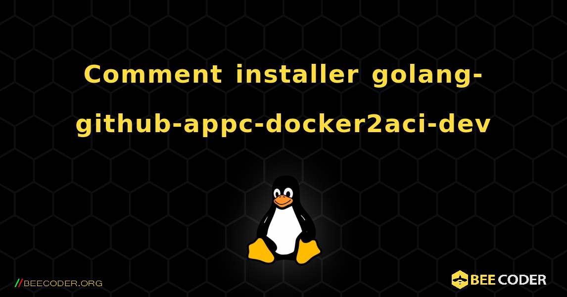 Comment installer golang-github-appc-docker2aci-dev . Linux