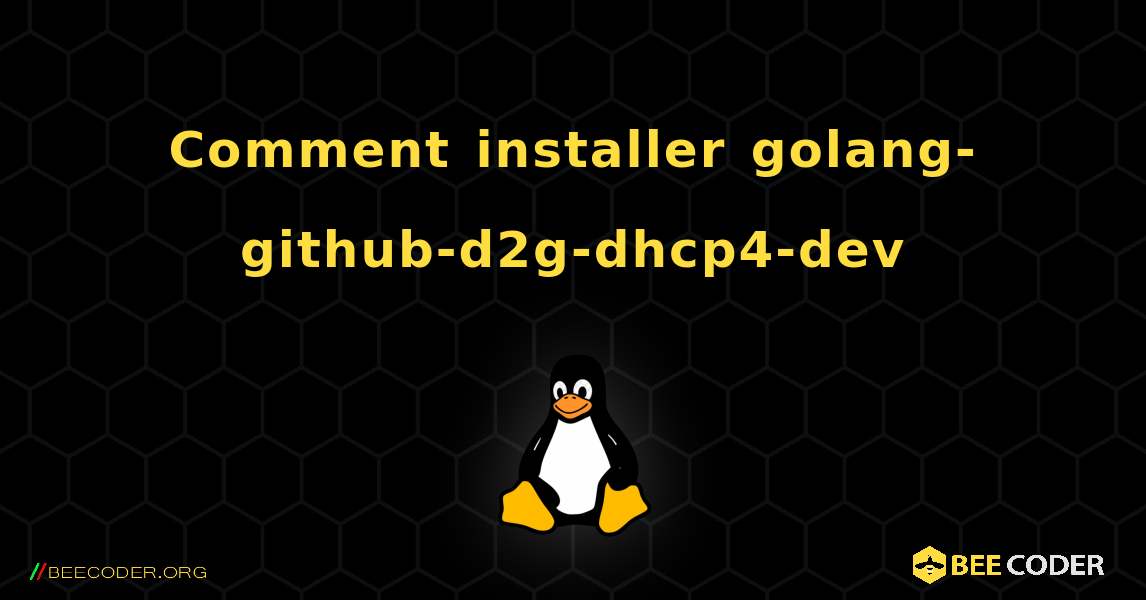 Comment installer golang-github-d2g-dhcp4-dev . Linux