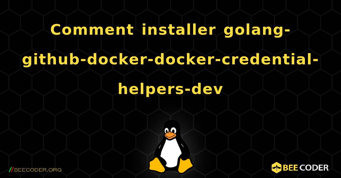Comment installer golang-github-docker-docker-credential-helpers-dev . Linux
