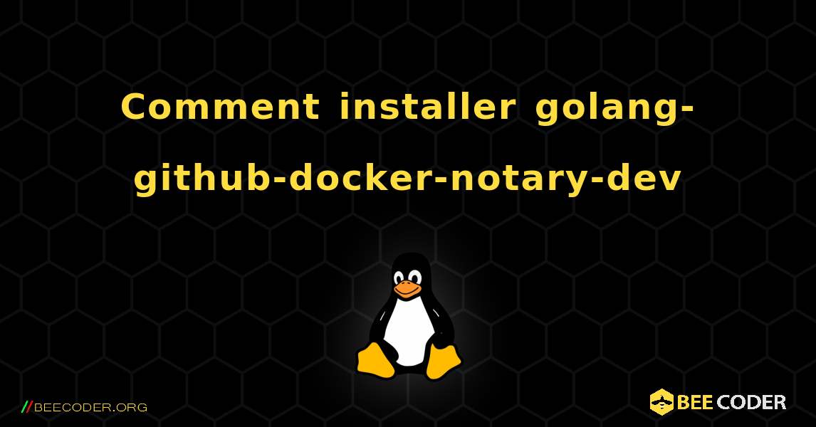 Comment installer golang-github-docker-notary-dev . Linux