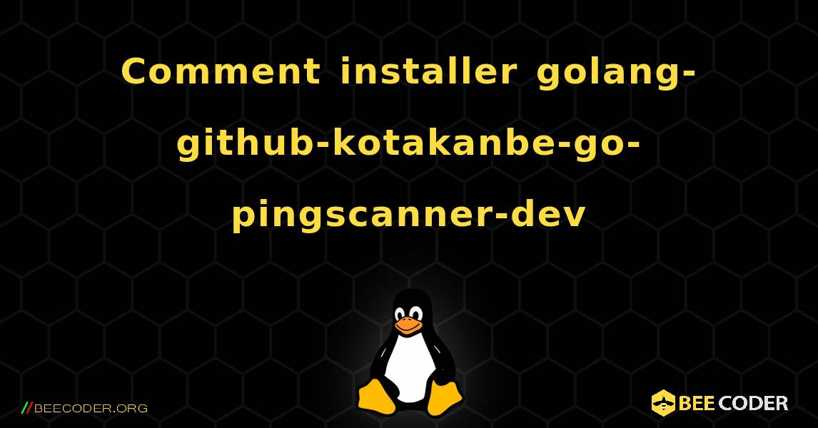 Comment installer golang-github-kotakanbe-go-pingscanner-dev . Linux