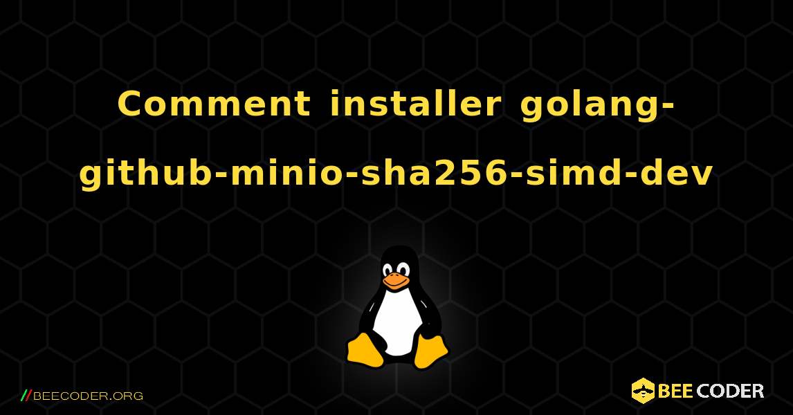 Comment installer golang-github-minio-sha256-simd-dev . Linux