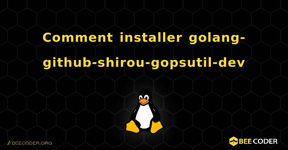 Comment installer golang-github-shirou-gopsutil-dev . Linux