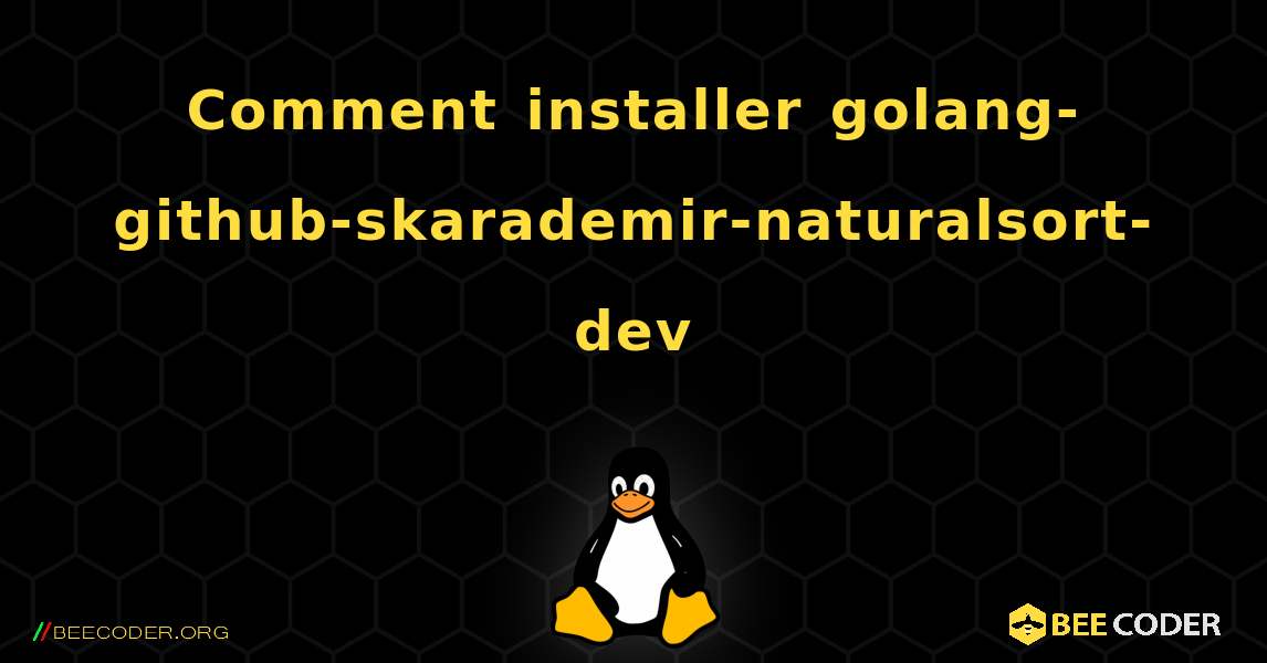 Comment installer golang-github-skarademir-naturalsort-dev . Linux