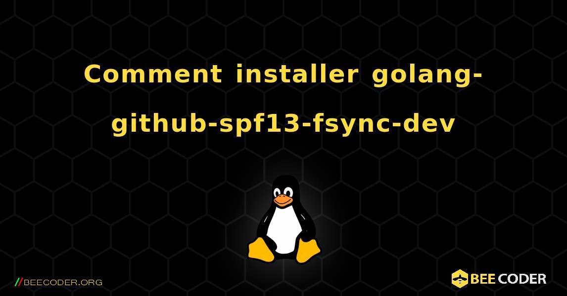 Comment installer golang-github-spf13-fsync-dev . Linux