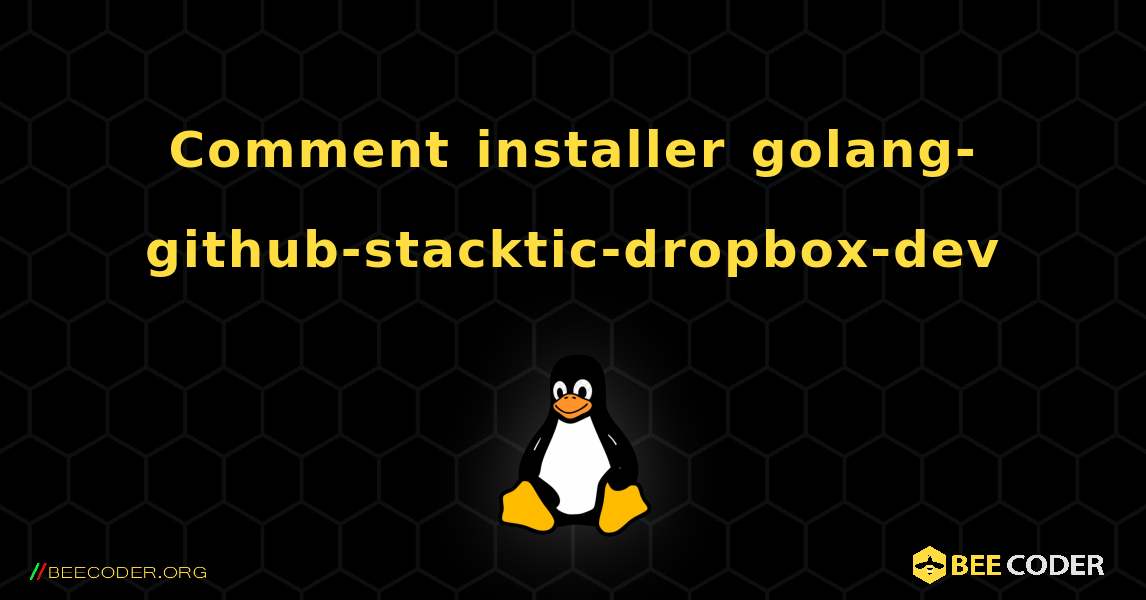 Comment installer golang-github-stacktic-dropbox-dev . Linux
