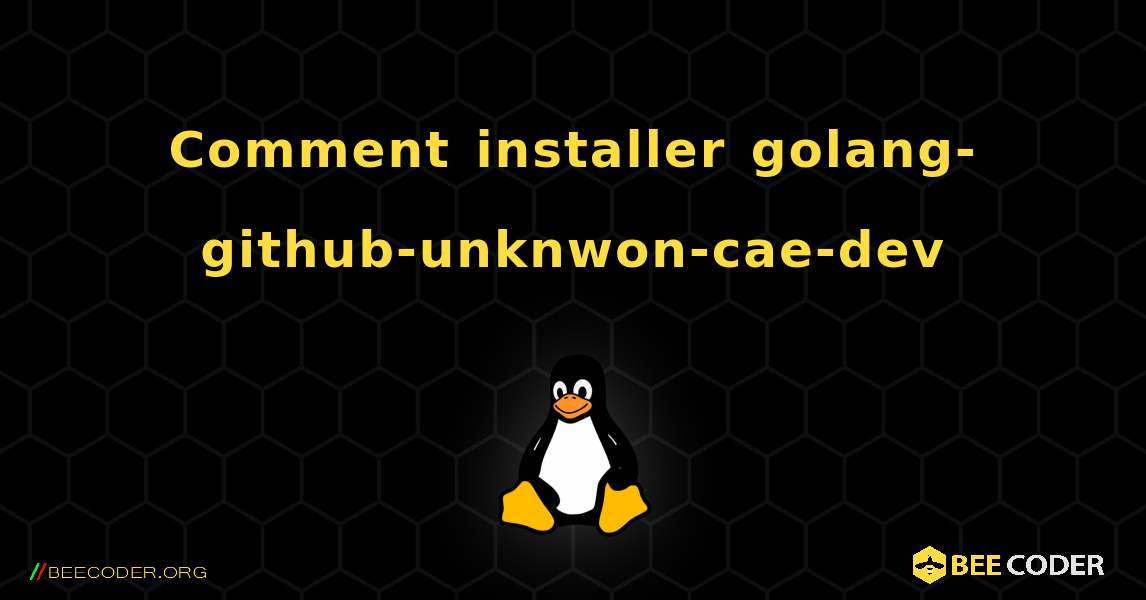 Comment installer golang-github-unknwon-cae-dev . Linux