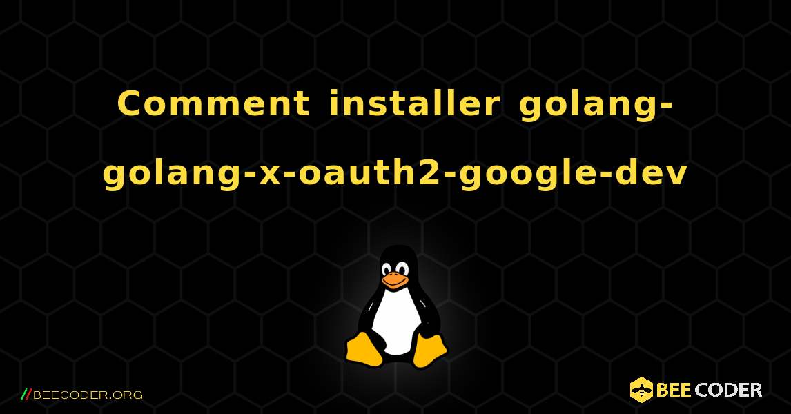Comment installer golang-golang-x-oauth2-google-dev . Linux