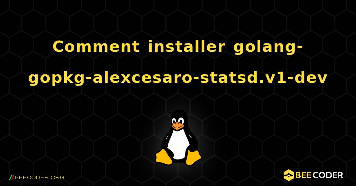 Comment installer golang-gopkg-alexcesaro-statsd.v1-dev . Linux