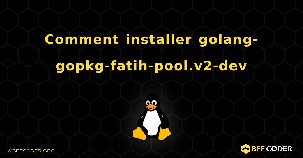 Comment installer golang-gopkg-fatih-pool.v2-dev . Linux