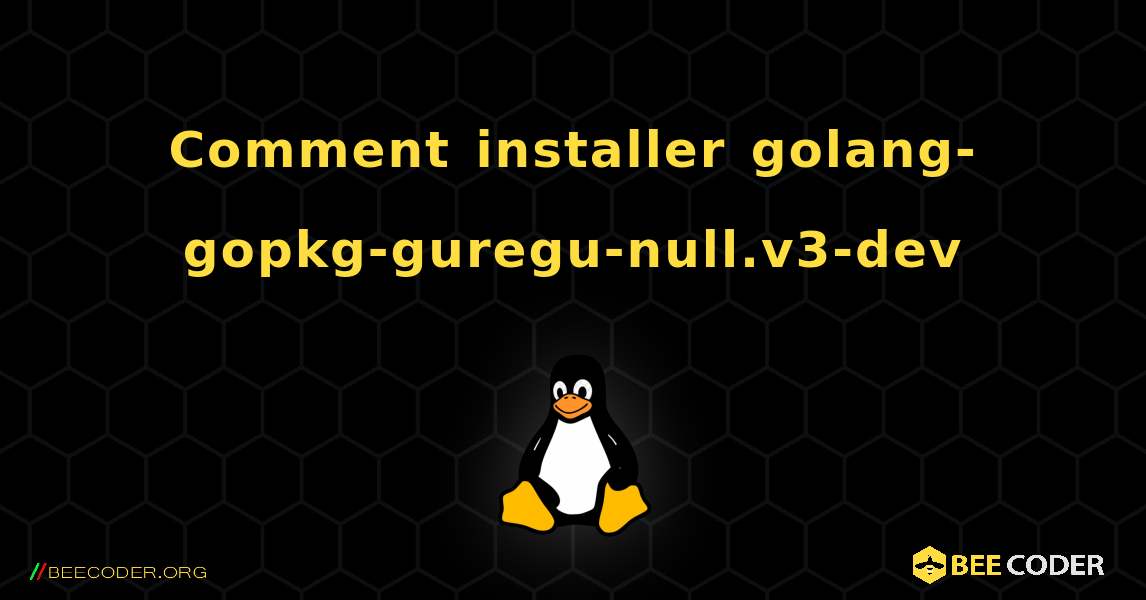 Comment installer golang-gopkg-guregu-null.v3-dev . Linux