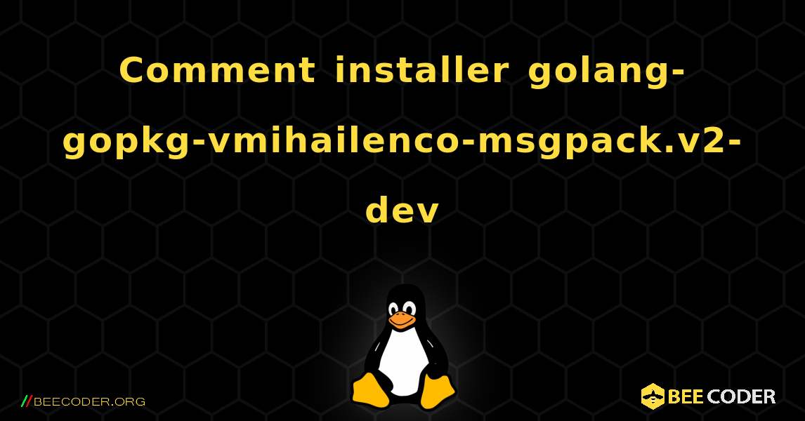 Comment installer golang-gopkg-vmihailenco-msgpack.v2-dev . Linux