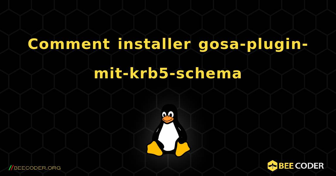 Comment installer gosa-plugin-mit-krb5-schema . Linux