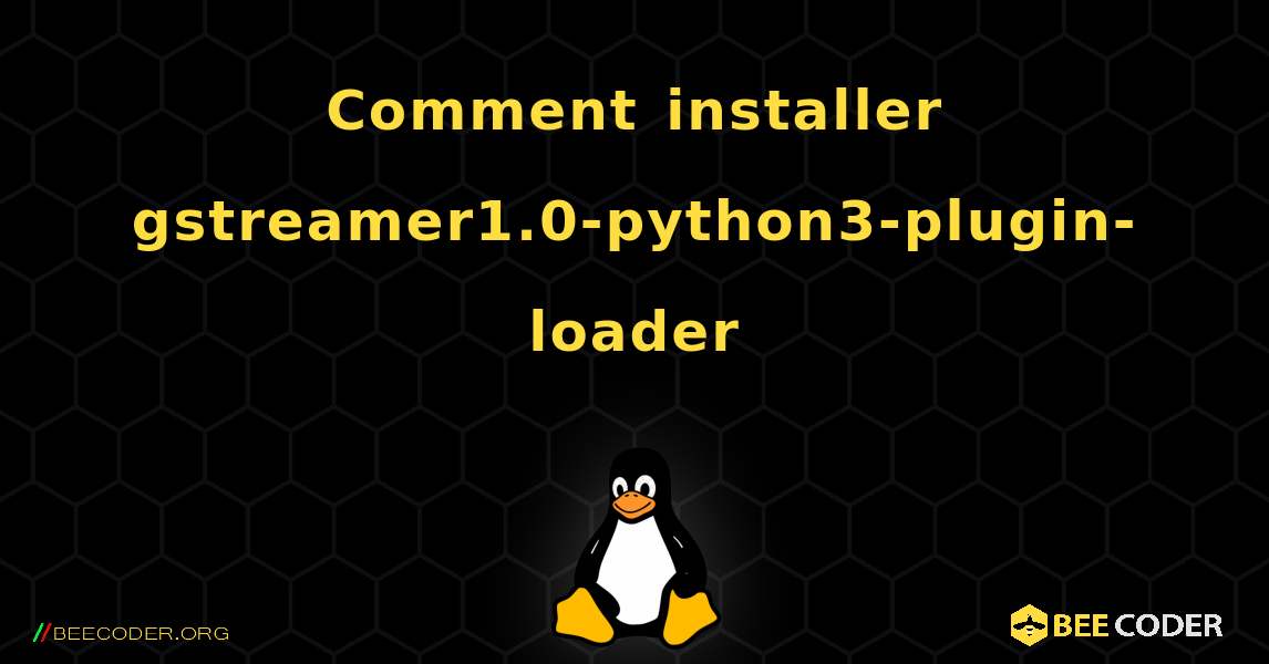 Comment installer gstreamer1.0-python3-plugin-loader . Linux