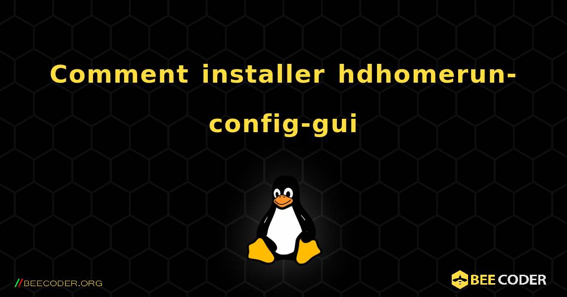 Comment installer hdhomerun-config-gui . Linux