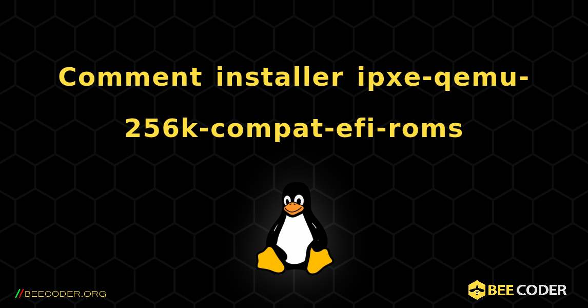 Comment installer ipxe-qemu-256k-compat-efi-roms . Linux