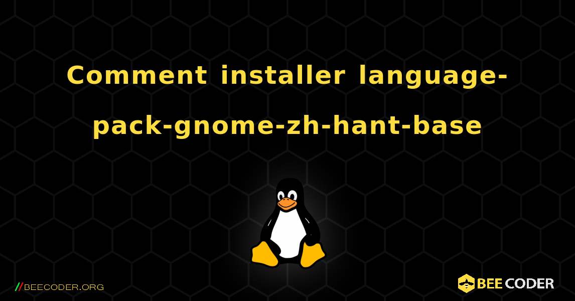 Comment installer language-pack-gnome-zh-hant-base . Linux