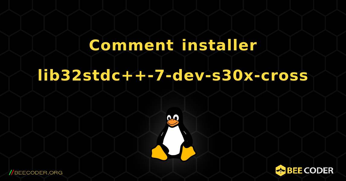 Comment installer lib32stdc++-7-dev-s30x-cross . Linux